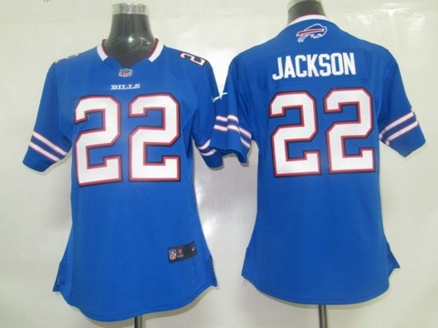 Nike Women's NFL Buffalo Bills 22 Jackson Game Jersey in Blue